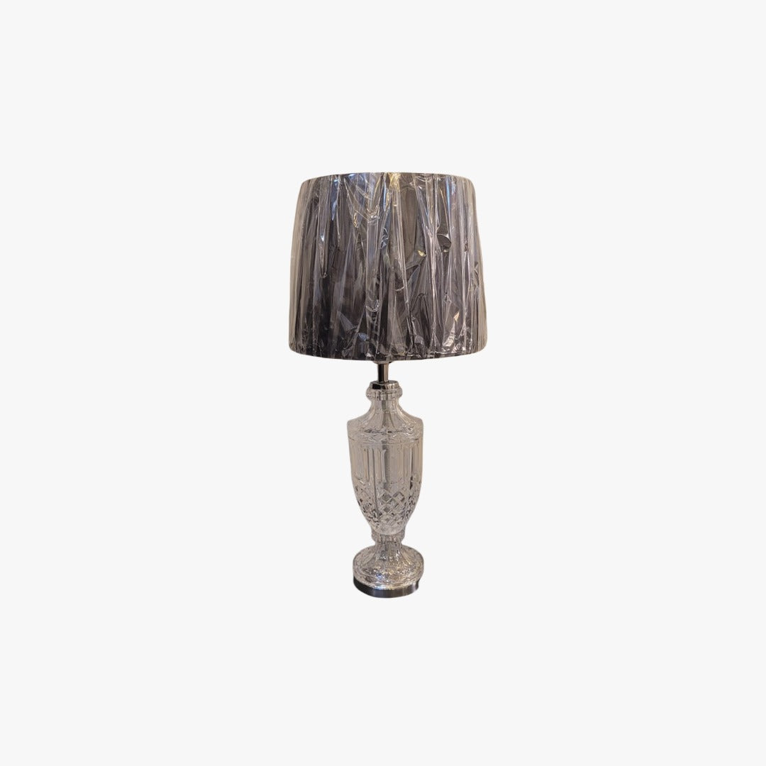Elegant GLASS Table Lamp with Black Shade