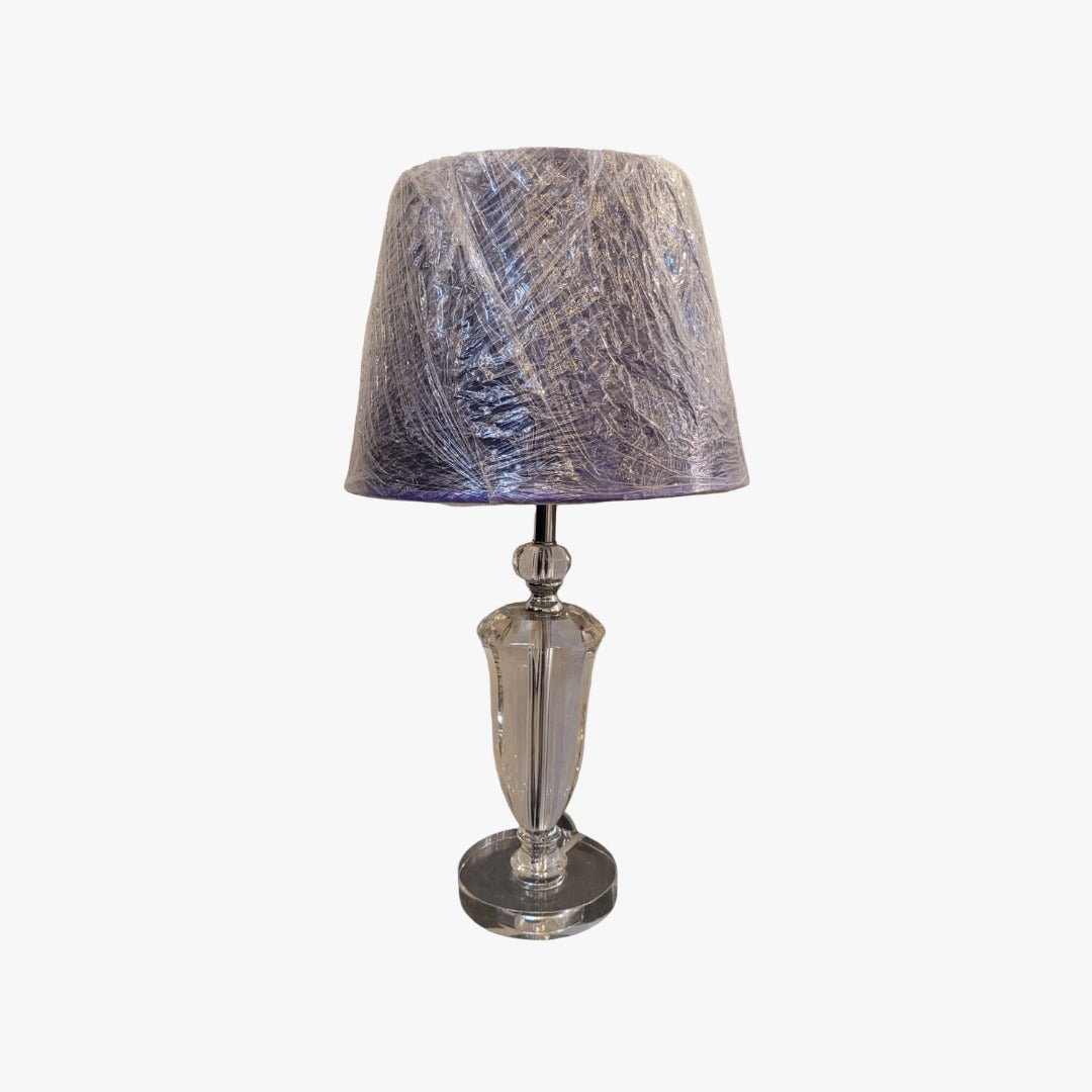 Elegant Crystal Table Lamp with Wrapped Shade