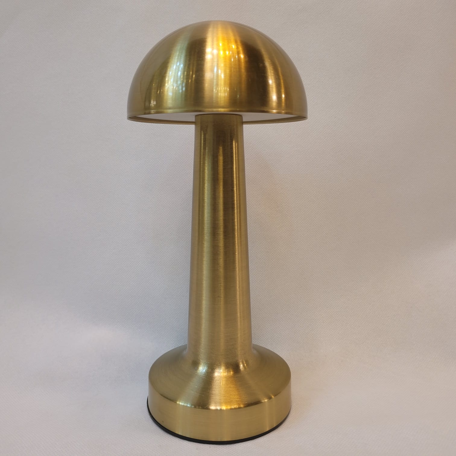 LED Modern Mushroom Table Lamp – Brushed Gold Finish