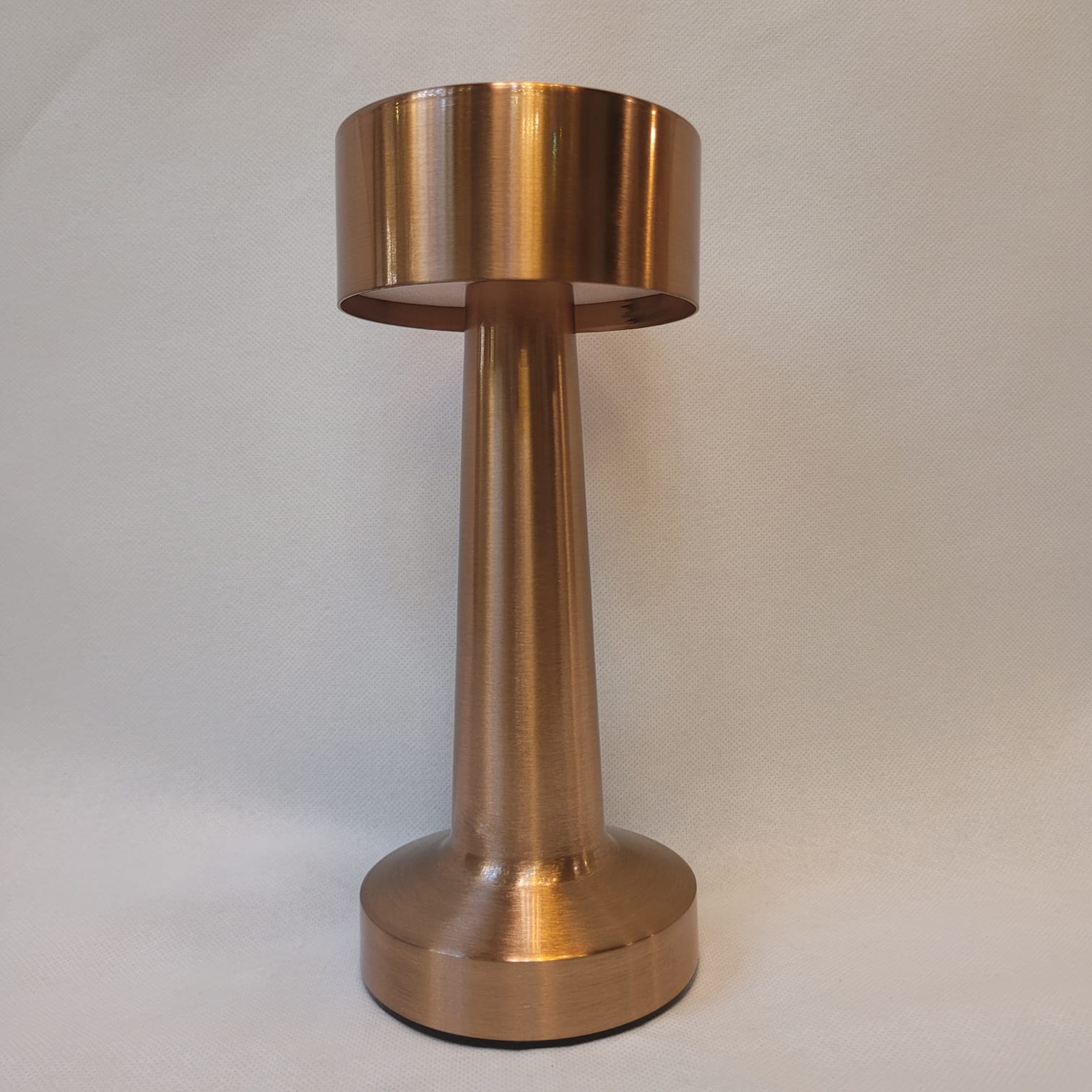 LED Modern Cylinder Head Table Lamp – Brushed Copper Finish