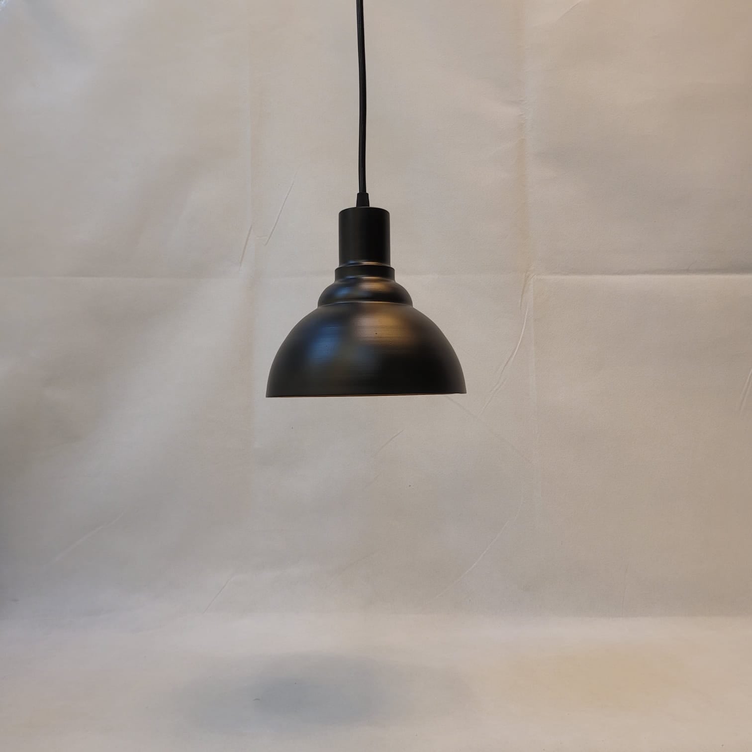 Industrial Black Dome Pendant Light